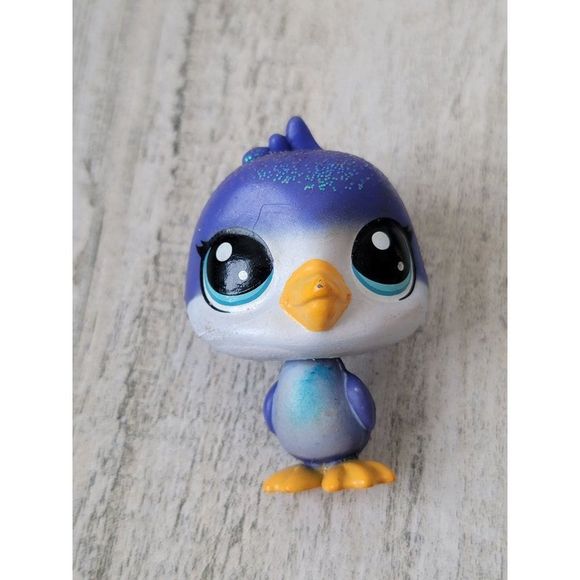 LPS mini Purple Penguin bird Littlest Pet Shop toy figure - Picture 2 of 4